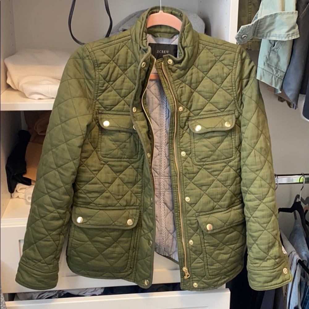J.crew quilted field jacket xs